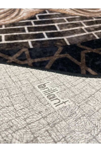 Prayer Rug Fringed (Latex Base) 75x125 Size - Black - 3