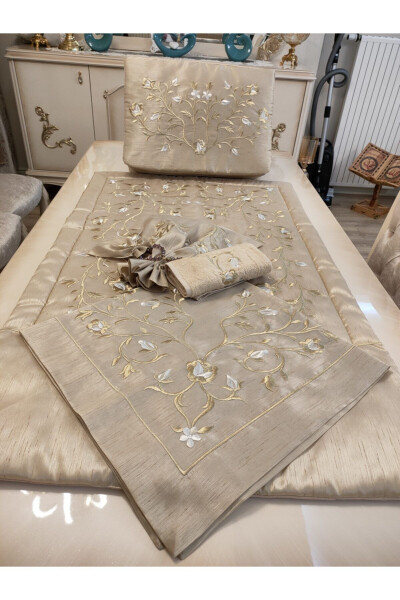 Prayer Rug, Maraş Embroidery Ottoman Silk Set Consists of 6 Pieces - 3