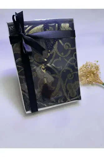 prayer rug set, 2 wedding bundle set, prayer beads, gift, dowry mevlid-black - 1