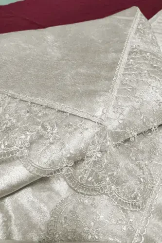 Prayer Rug Set 4 Piece Economical Dowry Prayer Rug Set, Engagement Bag - Cream - 4