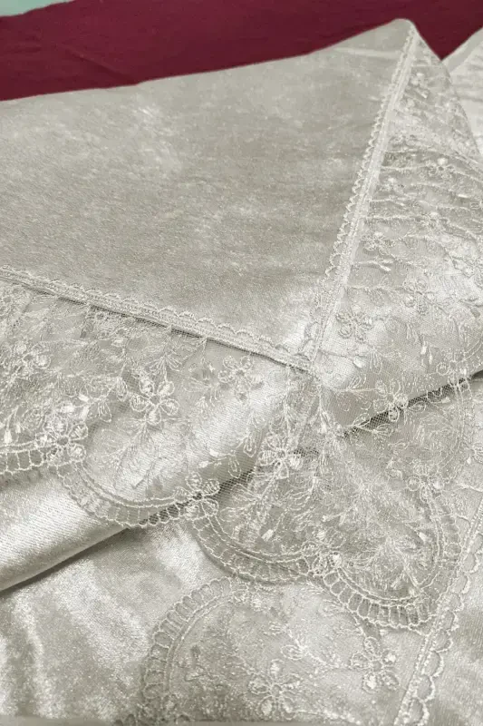 Prayer Rug Set 4 Piece Economical Dowry Prayer Rug Set, Engagement Bag - Cream - 4