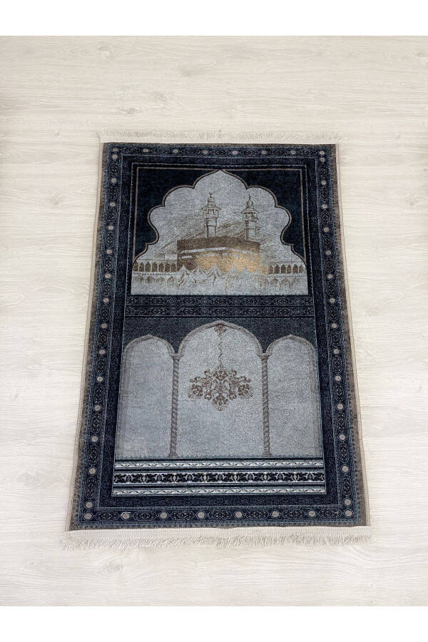 Prayer Rug with Fringe and Latex Base 75x125 Size - 2