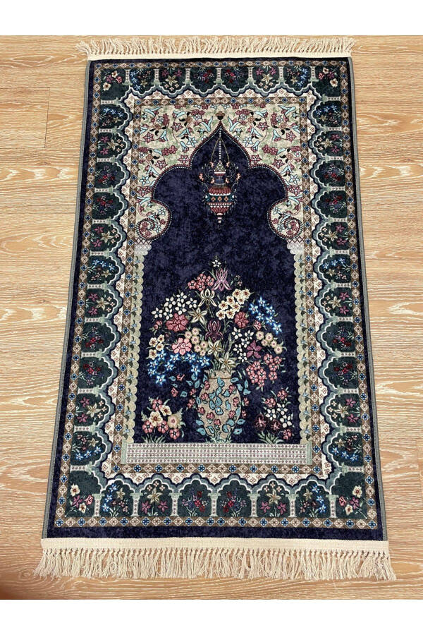 Prayer Rug With Tassels (LATEX BASE) 75x125 Size - 2