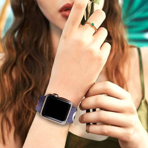 Праздничный ремешок, совместимый с ремешком Apple Watch 38 мм 40 мм 41 мм 42 мм 44 мм 45 мм 49 мм, регулируемые заменяемые мягкие силиконовые спортивные браслеты с мультяшными персонажами для iWatch Ultra Series 9 8 7 6 5 4 3 2 1 SE - 2