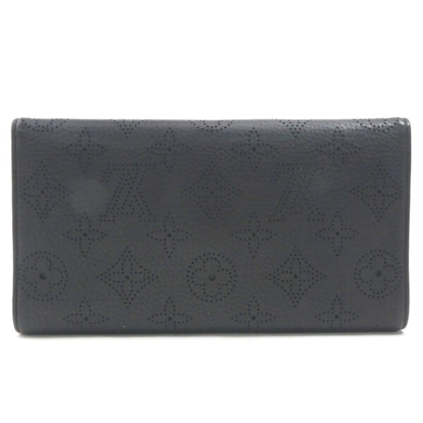 Pre-Owned LOUIS VUITTON Bi-fold long wallet Monogram Mahina Portefeuille Amelia Noir Unisex M95549 (Good) - 2