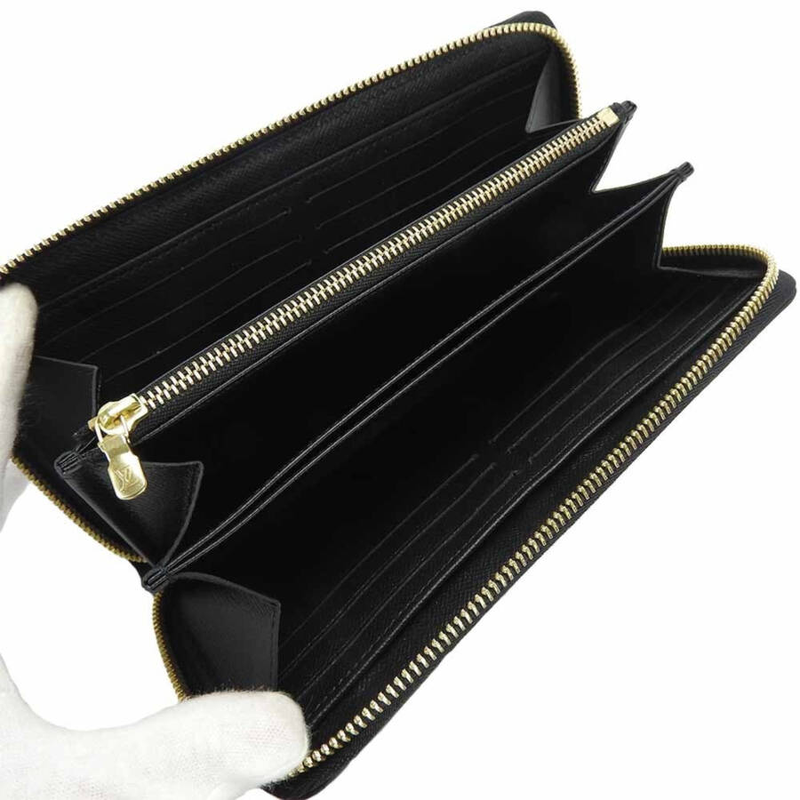 Pre-Owned Louis Vuitton Long Wallet Lovelock Zippy Epi Noir Round Black LOUIS VUITTON M63991 Women's LV Leather Zip Around Gold (Good) - 6