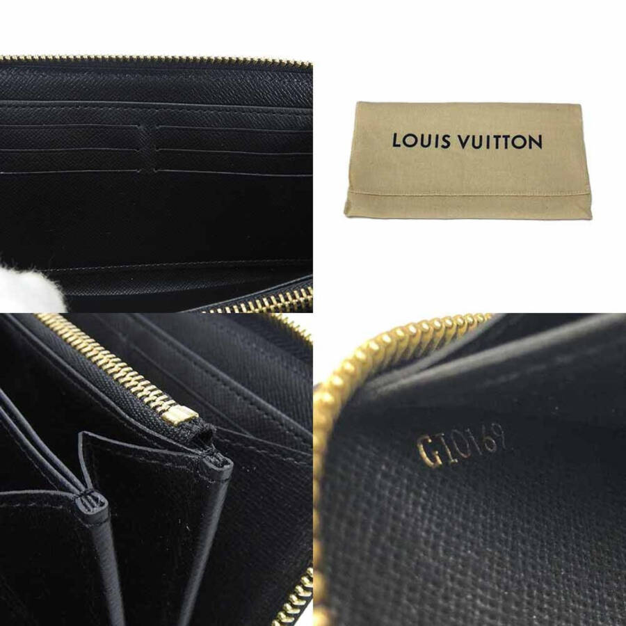 Pre-Owned Louis Vuitton Long Wallet Lovelock Zippy Epi Noir Round Black LOUIS VUITTON M63991 Women's LV Leather Zip Around Gold (Good) - 16