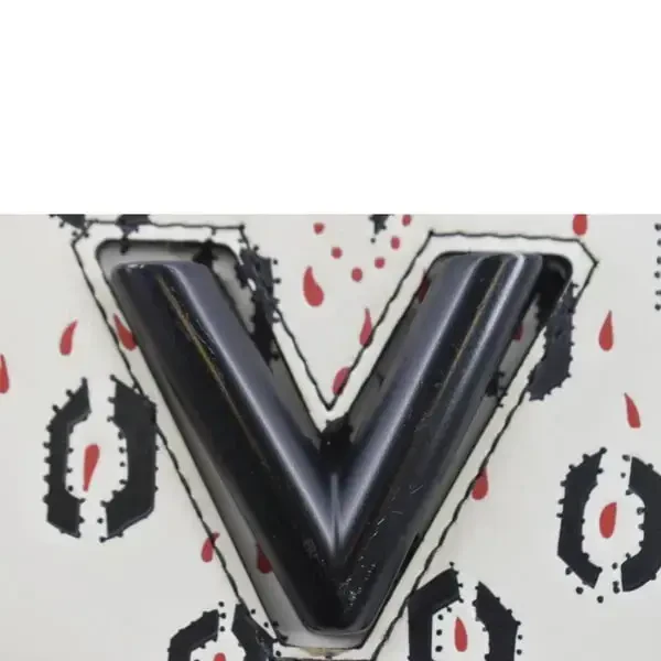 Pre-Owned LOUIS VUITTON LV Twist Graphic MM Leather Shoulder Bag Black - 10