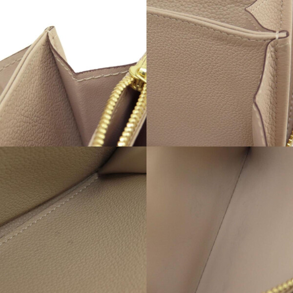 Pre-Owned Louis Vuitton M80674 Zippy Lockme Greige Long Wallet Calfskin Women's (Good) - 6