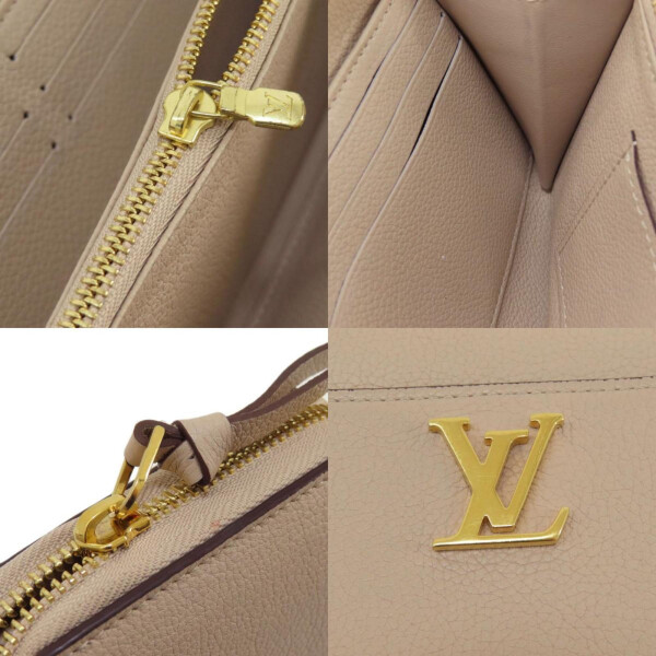 Pre-Owned Louis Vuitton M80674 Zippy Lockme Greige Long Wallet Calfskin Women's (Good) - 7