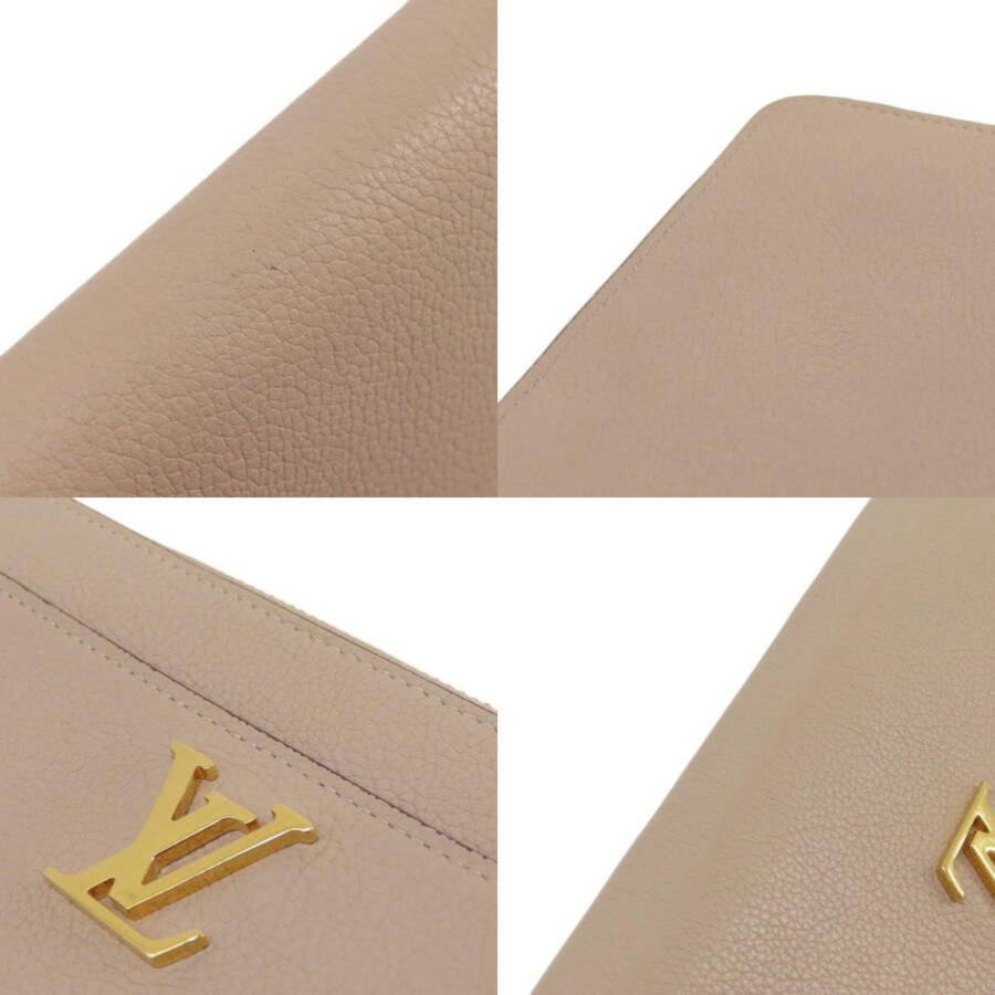 Pre-Owned Louis Vuitton M80674 Zippy Lockme Greige Long Wallet Calfskin Women's (Good) - 8