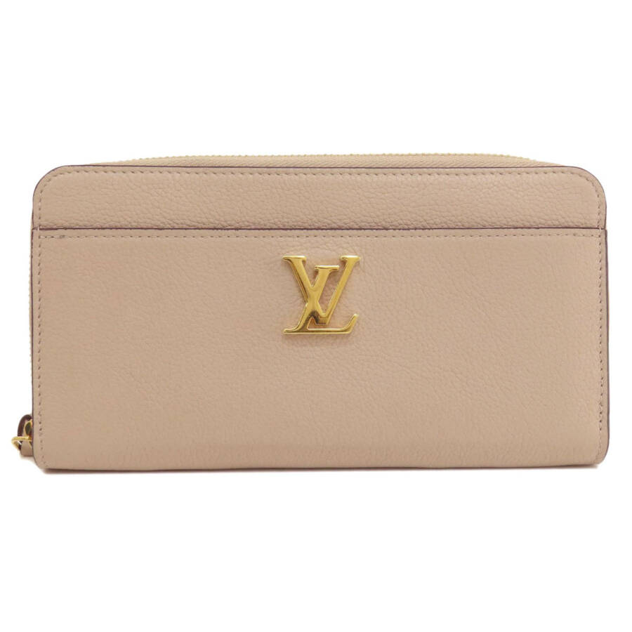 Pre-Owned Louis Vuitton M80674 Zippy Lockme Greige Long Wallet Calfskin Women's (Good) - 11