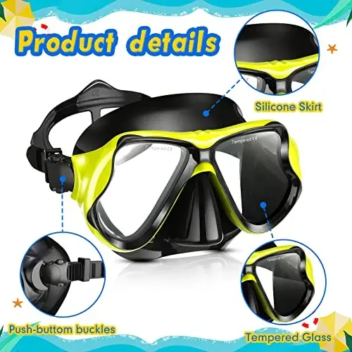 Preboun 2 Pack Adult Swim Goggles with Nose Cover to Prevent Water Inhaling, Swimming Mask Snorkel Goggles Anti Fog for Men Women Diving Swimming - 3