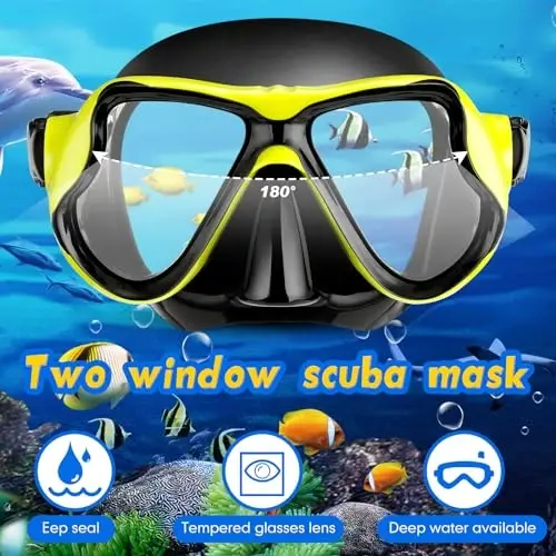 Preboun 2 Pack Adult Swim Goggles with Nose Cover to Prevent Water Inhaling, Swimming Mask Snorkel Goggles Anti Fog for Men Women Diving Swimming - 4