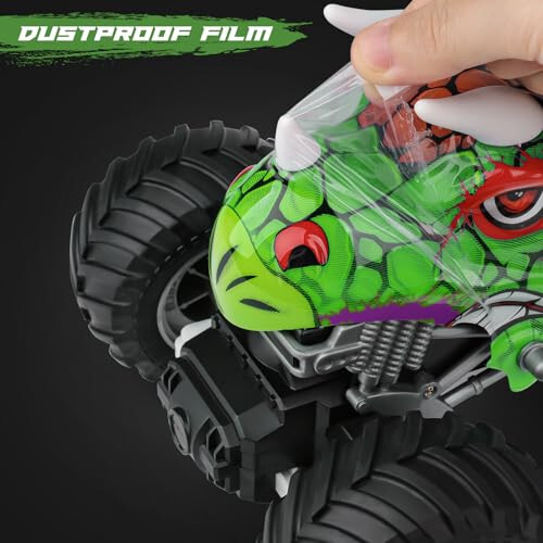 PREBOX Remote Control Monster Truck for Boys 8-12 - RC Dinosaur Car Toys for Kids Age 4-7, Birthday for Boys with Music Lights - 8