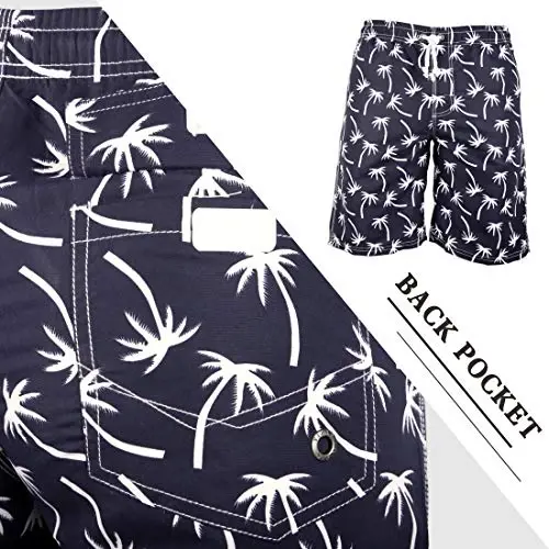 PREFER TO LIFE Men's Board Shorts, Quick Dry Swimwear Beach Holiday Party Bermuda Swim Big Pants … - 5