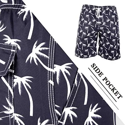 PREFER TO LIFE Men's Board Shorts, Quick Dry Swimwear Beach Holiday Party Bermuda Swim Big Pants … - 6