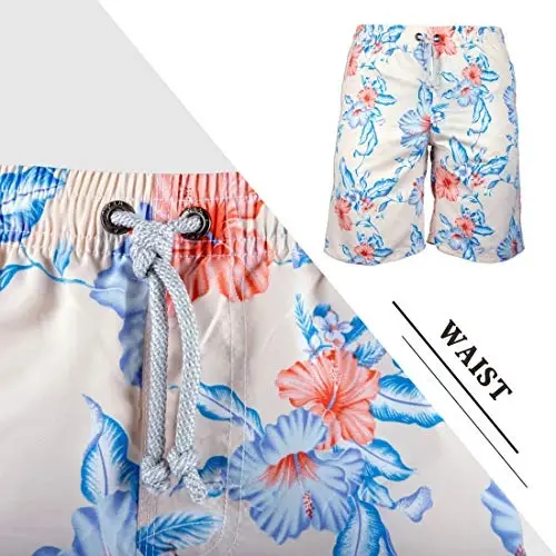 PREFER TO LIFE Men's Board Shorts, Quick Dry Swimwear Beach Holiday Party Bermuda Swim Big Pants … - 3