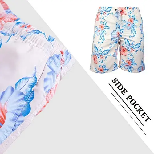 PREFER TO LIFE Men's Board Shorts, Quick Dry Swimwear Beach Holiday Party Bermuda Swim Big Pants … - 4