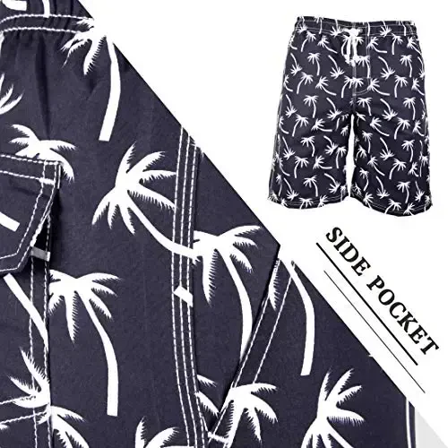PREFER TO LIFE Men's Board Shorts, Quick Dry Swimwear Beach Holiday Party Bermuda Swim Big Pants … - 6