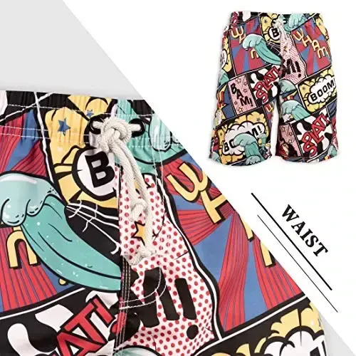 PREFER TO LIFE Men's Board Shorts, Quick Dry Swimwear Beach Holiday Party Bermuda Swim Big Pants … - 5