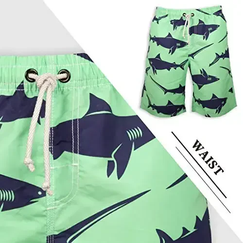 PREFER TO LIFE Men's Board Shorts, Quick Dry Swimwear Beach Holiday Party Bermuda Swim Big Pants - 5