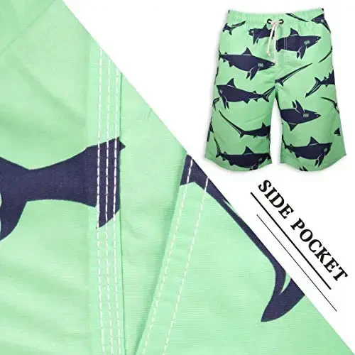 PREFER TO LIFE Men's Board Shorts, Quick Dry Swimwear Beach Holiday Party Bermuda Swim Big Pants - 6