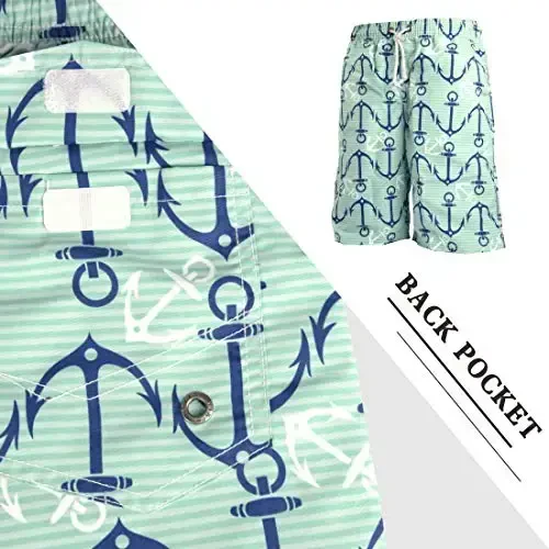 PREFER TO LIFE Men's Board Shorts, Quick Dry Swimwear Beach Holiday Party Bermuda Swim Big Pants … - 6