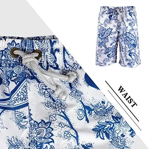 PREFER TO LIFE Men's Board Shorts, Quick Dry Swimwear Beach Holiday Party Bermuda Swim Big Pants … - 3