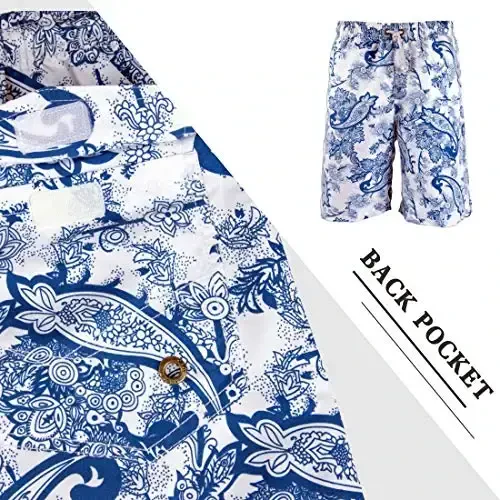 PREFER TO LIFE Men's Board Shorts, Quick Dry Swimwear Beach Holiday Party Bermuda Swim Big Pants … - 5