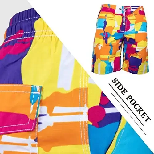 PREFER TO LIFE Men's Board Shorts, Quick Dry Swimwear Beach Holiday Party Bermuda Swim Big Pants … - 5
