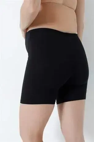 Pregnant Boxer Shorts Black Cotton Lycra - 6