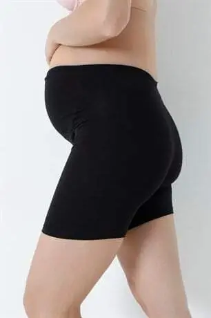 Pregnant Boxer Shorts Black Cotton Lycra - 5