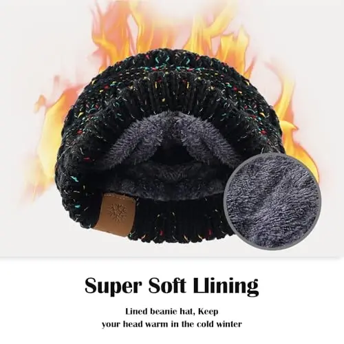 Premillow Beanie, Ayollar uchun qishki shapkalar, Ayollar uchun kundalik trikotaj shapkalar, Qalin yumshoq issiq qishki shapka, Sovuq uchun chiroyli shapkalar - 5