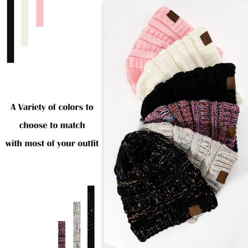 Premillow Beanie, Ayollar uchun qishki shlyapalar, Beanies ayollar uchun klassik triko shlyapa, Qalin yumshoq iliq qishki shlyapa, Sovuq uchun yoqimli Beanies - 7