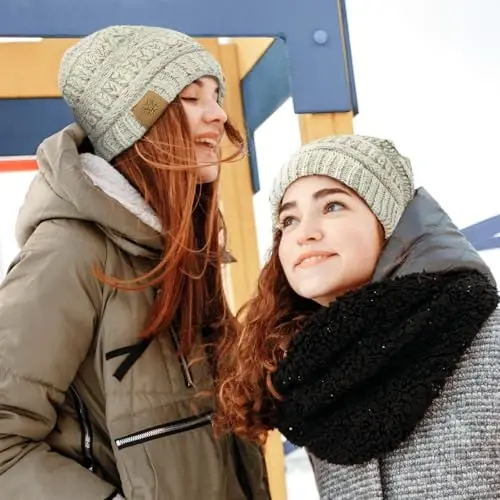 Premillow Beanie Hat and Touchscreen Gloves with Fleece Lined for Women | soft itch-free beanie, thick fleece lining for warmth, touchscreen gloves, ideal for outdoor & daily use,perfect holiday gift - 5