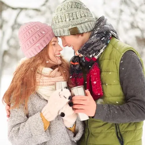 Premillow Beanie Hat and Touchscreen Gloves with Fleece Lined for Women | soft itch-free beanie, thick fleece lining for warmth, touchscreen gloves, ideal for outdoor & daily use,perfect holiday gift - 6