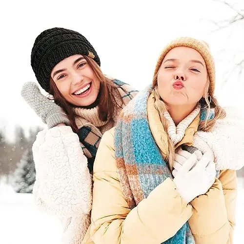 Premillow Beanie Hat, Winter Hats for Women, Beanies Women Chunky Cable Knit Hats, Thick Soft Warm Womens Winter Cap for Cold 