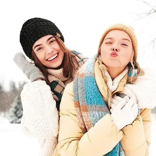 Premillow Beanie Hat, Winter Hats for Women, Beanies Women Chunky Cable Knit Hats, Thick Soft Warm Womens Winter Cap for Cold - 1