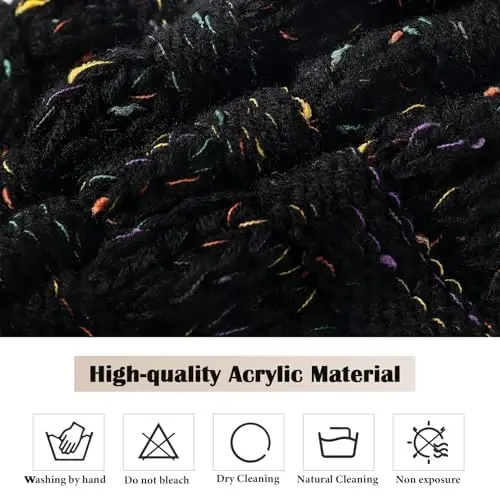 Premillow Beanie Hat, Winter Hats for Women, Beanies Women Chunky Cable Knit Hats, Thick Soft Warm Womens Winter Cap for Cold - 4
