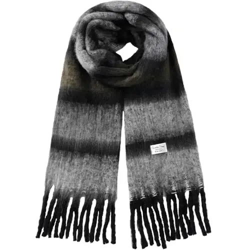 Premillow Women's Mohair Scarf, CasModazoneere Feel Winter Wrap, Soft Solid Color | Soft Mohair Blend for Skin-Friendly Comfort, Solid Color Matches Any Outfit, As Scarf or Shawl, Ideal Gifts for Women and Men - PREMILLOW