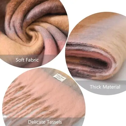 Premillow Women's Mohair Scarf, CasModazoneere Feel Winter Wrap, Soft Solid Color | Soft Mohair Blend for Skin-Friendly Comfort, Solid Color Matches Any Outfit, As Scarf or Shawl, Ideal Gifts for Women and Men - PREMILLOW (1)