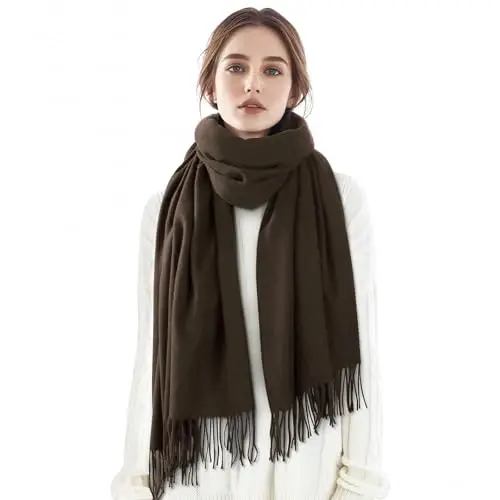 Premillow Women's Winter Scarf, PasModazoneina Shawl Wrap, Long Blanket Scarf | CasModazoneere-Like Softness, Lightweight&Warm, Elegant Fringe Detail, Versatile as Scarf or Shawl, Ideal for Cold Weather Gift - 1