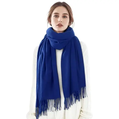 Premillow Women's Winter Scarf, PasModazoneina Shawl Wrap, Long Blanket Scarf | CasModazoneere-Like Softness, Lightweight&Warm, Elegant Fringe Detail, Versatile as Scarf or Shawl, Ideal for Cold Weather Gift - 1