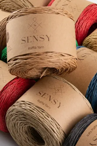 Premium 250 gr Doğal Kağıt Ip, Hasır Kağıt Iplik, Rafya, Çanta, Supla, Şapka Ipi, 250m Siyah-Siyah - 6