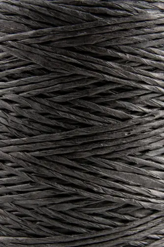 Premium 250 gr Natural Paper Rope, Straw Paper Yarn, Raffia, Bag, Placemat, Hat Yarn, 250m Black-Black - 2