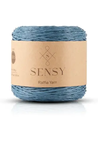 Premium 250 gr Natural Paper Yarn, Raffia Paper Yarn, Raffia, Bag, Placemat, Hat Yarn, 250m Blue-Blue 