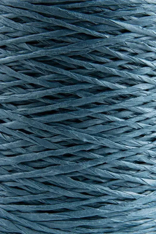 Premium 250 gr Natural Paper Yarn, Raffia Paper Yarn, Raffia, Bag, Placemat, Hat Yarn, 250m Blue-Blue - 2