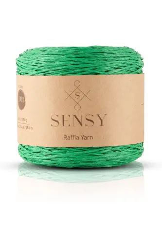 Premium 250 gr Natural Paper Yarn, Raffia Paper Yarn, Raffia, Bag, Placemat, Hat Yarn, 250m Green-Green - 1