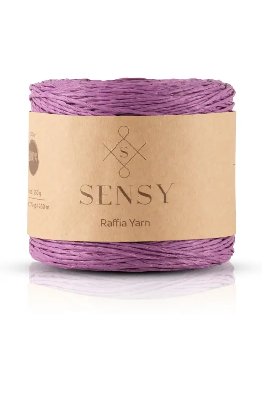 Premium 250 gr Natural Paper Yarn, Raffia Paper Yarn, Raffia, Bag, Placemat, Hat Yarn, 250m Purple-Purple - 1